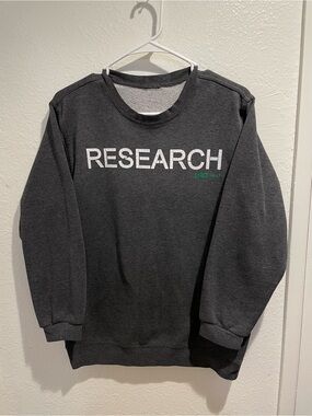 LRG Research Charcoal Gray Crewneck Sweatshirt Y2K Streetwear